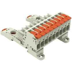 1-wire female connector, 9 pole, pitch 7.62 mm, light gray, 831-1109/306-000