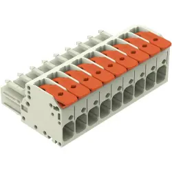 1-wire female connector, 9 pole, pitch 7.62 mm, light gray, 831-1109/322-000
