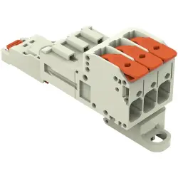 1-wire pin header, 3 pole, pitch 7.62 mm, light gray, 831-1203/306-000