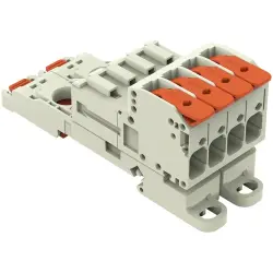 1-wire pin header, 4 pole, pitch 7.62 mm, light gray, 831-1204/306-000