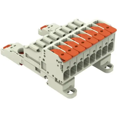 1-wire pin header, 8 pole, pitch 7.62 mm, light gray, 831-1208/306-000 - 1