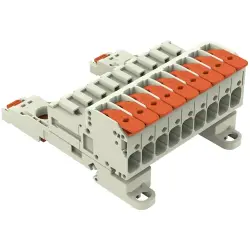 1-wire pin header, 9 pole, pitch 7.62 mm, light gray, 831-1209/306-000