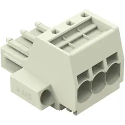1-wire female connector, 3 pole, pitch 7.62 mm, light gray, 831-3103/107-000