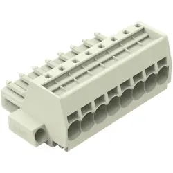1-wire female connector, 8 pole, pitch 7.62 mm, light gray, 831-3108/107-000