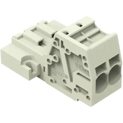 1-wire pin header, 2 pole, pitch 7.62 mm, light gray, 831-3202/109-000 - 1