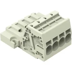 1-wire pin header, 4 pole, pitch 7.62 mm, light gray, 831-3204/109-000