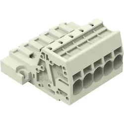 1-wire pin header, 5 pole, pitch 7.62 mm, light gray, 831-3205/109-000