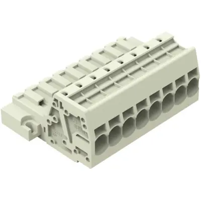 1-wire pin header, 8 pole, pitch 7.62 mm, light gray, 831-3208/109-000 - 1
