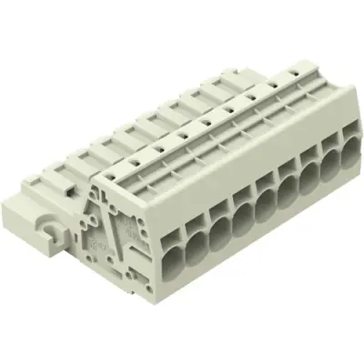 1-wire pin header, 9 pole, pitch 7.62 mm, light gray, 831-3209/109-000 - 1