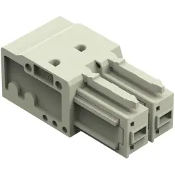 Socket header, 2 pole, pitch 7.62 mm, angled, light gray, 831-3522