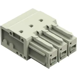 Socket header, 3 pole, pitch 7.62 mm, angled, light gray, 831-3523
