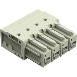 Socket header, 4 pole, pitch 7.62 mm, angled, light gray, 831-3524