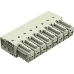Socket header, 8 pole, pitch 7.62 mm, angled, light gray, 831-3528