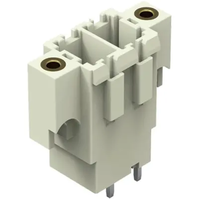 Pin header, 2 pole, pitch 7.62 mm, straight, light gray, 831-3602/108-000 - 1
