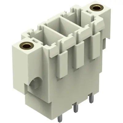 Pin header, 3 pole, pitch 7.62 mm, straight, light gray, 831-3603/108-000 - 1