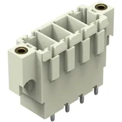 Pin header, 4 pole, pitch 7.62 mm, straight, light gray, 831-3604/108-000