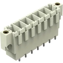 Pin header, 7 pole, pitch 7.62 mm, straight, light gray, 831-3607/108-000