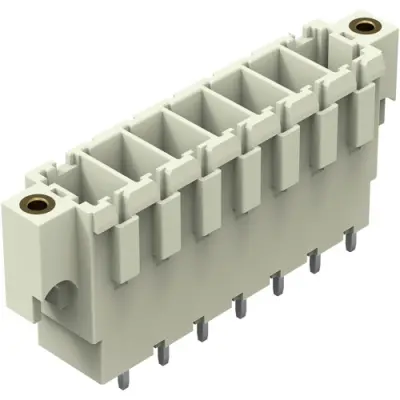 Pin header, 7 pole, pitch 7.62 mm, straight, light gray, 831-3607/108-000 - 1