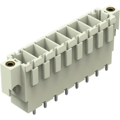 Pin header, 8 pole, pitch 7.62 mm, straight, light gray, 831-3608/108-000 - 1