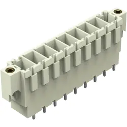Pin header, 9 pole, pitch 7.62 mm, straight, light gray, 831-3609/108-000