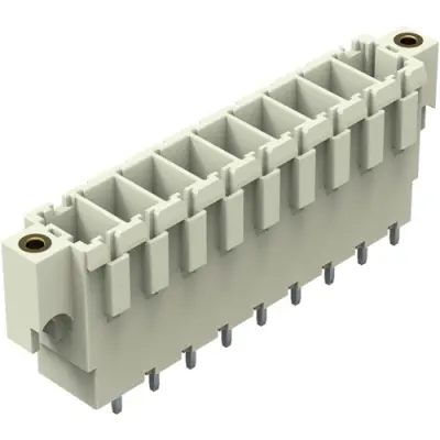 Pin header, 9 pole, pitch 7.62 mm, straight, light gray, 831-3609/108-000 - 1