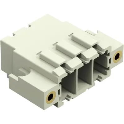 Pin header, 3 pole, pitch 7.62 mm, angled, light gray, 831-3623/108-000 - 1