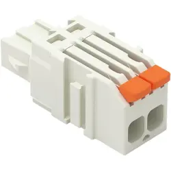 1-wire female connector, 2 pole, pitch 3.5 mm, straight, light gray, 2734-1102/327-000