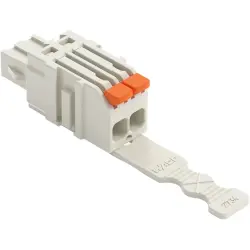 1-wire female connector, 2 pole, pitch 3.5 mm, straight, light gray, 2734-1102/327-000/332-000