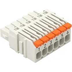 1-wire female connector, 2 pole, pitch 3.5 mm, straight, light gray, 2734-1102/327-9037