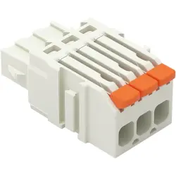 1-wire female connector, 3 pole, pitch 3.5 mm, straight, light gray, 2734-1103/327-000