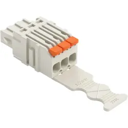 1-wire female connector, 3 pole, pitch 3.5 mm, straight, light gray, 2734-1103/327-000/333-000