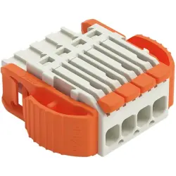 1-wire female connector, 4 pole, pitch 3.5 mm, straight, light gray, 2734-1104/038-000