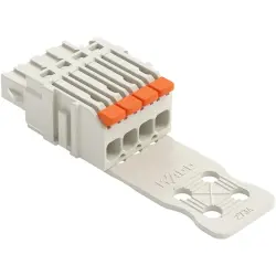 1-wire female connector, 4 pole, pitch 3.5 mm, straight, light gray, 2734-1104/327-000/334-000