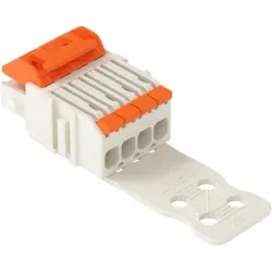 1-wire female connector, 4 pole, pitch 3.5 mm, straight, light gray, 2734-1104/328-000/334-000