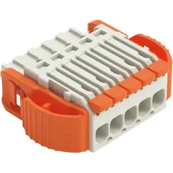 1-wire female connector, 5 pole, pitch 3.5 mm, straight, light gray, 2734-1105/038-000