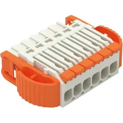 1-wire female connector, 6 pole, pitch 3.5 mm, straight, light gray, 2734-1106/038-000