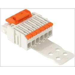 1-wire female connector, 6 pole, pitch 3.5 mm, straight, light gray, 2734-1106/328-000/334-000