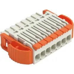 1-wire female connector, 7 pole, pitch 3.5 mm, straight, light gray, 2734-1107/038-000