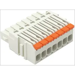 1-wire female connector, 7 pole, pitch 3.5 mm, straight, light gray, 2734-1107/327-000