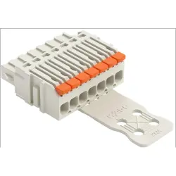 1-wire female connector, 7 pole, pitch 3.5 mm, straight, light gray, 2734-1107/327-000/334-000