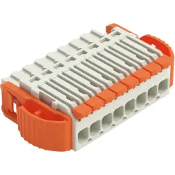 1-wire female connector, 8 pole, pitch 3.5 mm, straight, light gray, 2734-1108/038-000