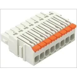 1-wire female connector, 8 pole, pitch 3.5 mm, straight, light gray, 2734-1108/327-000