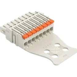 1-wire female connector, 8 pole, pitch 3.5 mm, straight, light gray, 2734-1108/327-000/335-000