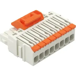 1-wire female connector, 8 pole, pitch 3.5 mm, straight, light gray, 2734-1108/328-000