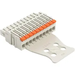 1-wire female connector, 10 pole, pitch 3.5 mm, straight, light gray, 2734-1110/327-000/335-000