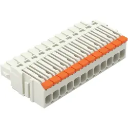1-wire female connector, 12 pole, pitch 3.5 mm, straight, light gray, 2734-1112/327-000