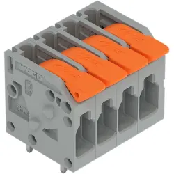 PCB terminal, 2 pole, pitch 5 mm, AWG 24-12, 32 A, push-in cage clamp, black, 2604-1102/000-004