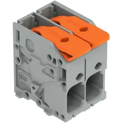 PCB terminal, 2 pole, pitch 7.5 mm, AWG 24-8, 41 A, push-in cage clamp, blue, 2606-1102/020-006