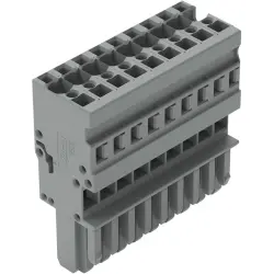 Socket header, 9 pole, pitch 5 mm, straight, gray, 769-109