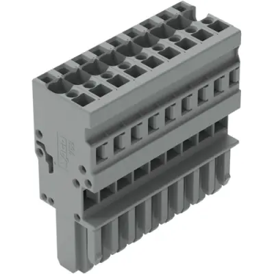 Socket header, 9 pole, pitch 5 mm, straight, gray, 769-109 - 1